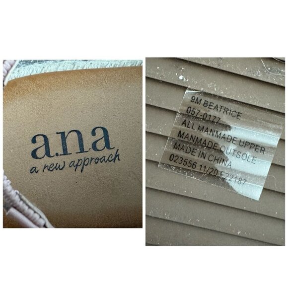a.n.a. A New Approach Sandals Flatform Beatrice Model Pink Blush Women's Size 9M - Picture 6 of 12